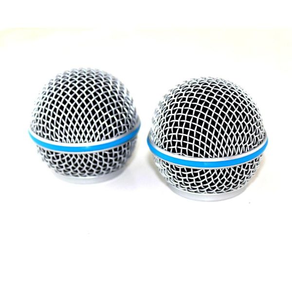 

microphones 2pcs microphone grill mic grille ball type for fit beta sm 58 a head mesh