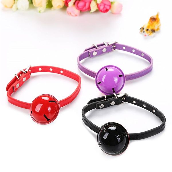 

dog collars & leashes pet pu collar with plastic bell ball adjustable personalized decoration accessories for medium small