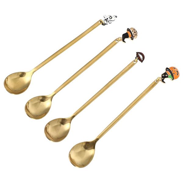 

spoons 4pcs creative dessert stainless steel durable stirring