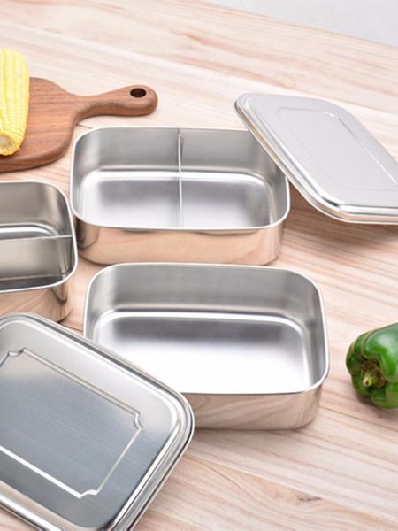 

dinnerware sets stainless steel lunch box bpa bread flexible separation metal sustainable suitable for school children