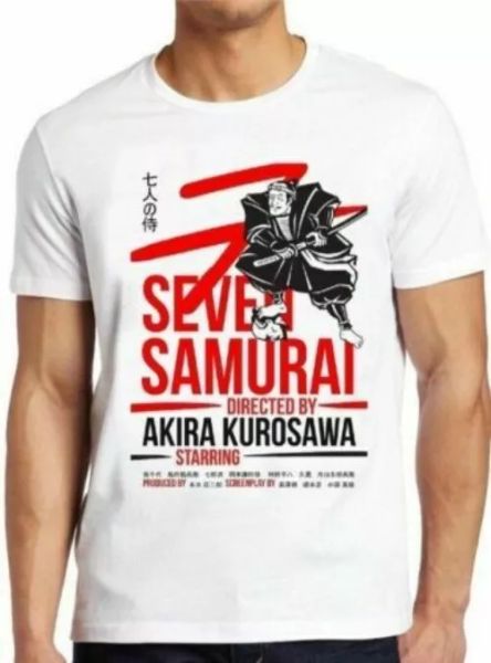 

seven samurai akira kurosawa japan vintage cool gift tee t shirt 4173, White;black