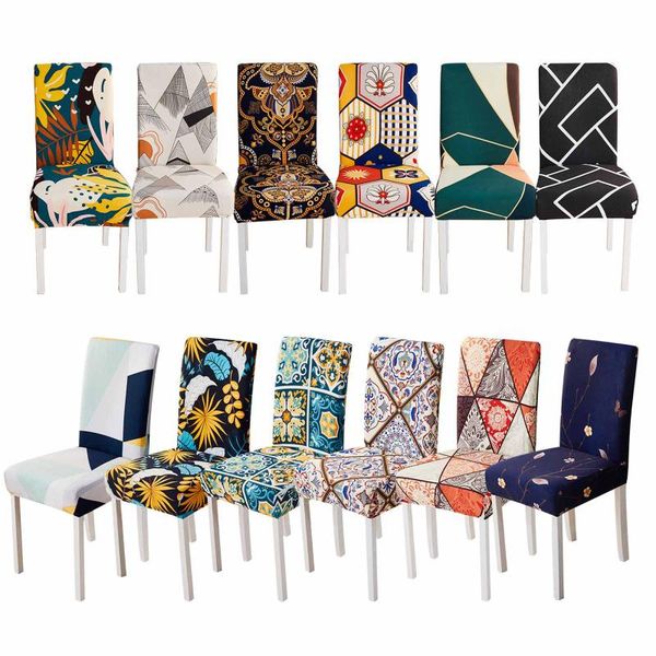 

1/2/4/6pcs printing stretch elastic chair covers spandex housse de chaise cover for wedding dining room office banquet