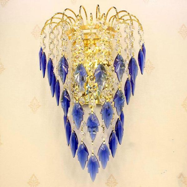 

wall lamp european modern crystal living room background bedroom bedside creative led light decoration