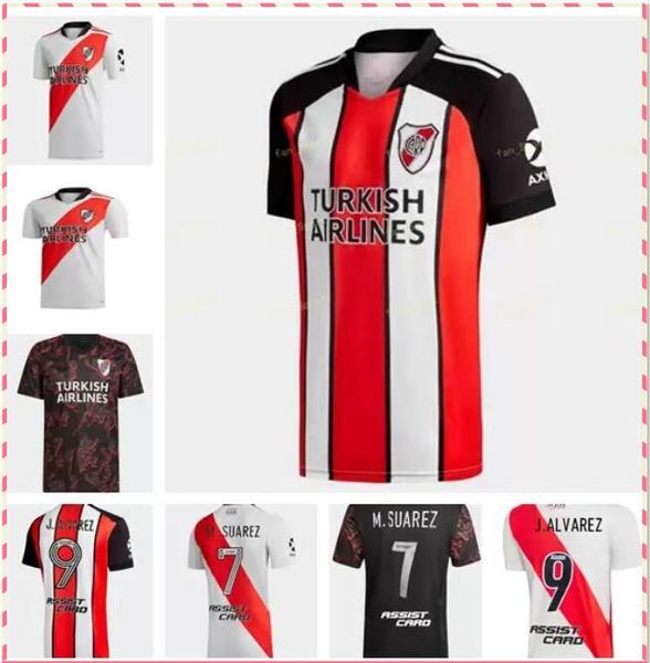 

2021 2022 men river plate soccer jerseys g.martinez quintero pratto borre 20 21 riverbed football jersey, Black;yellow