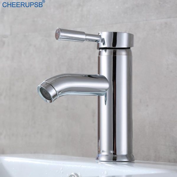 

bathroom sink faucets basin faucet single hole handle mixer deck mount cold water tap wc washbasin zinc alloy chrome torneira
