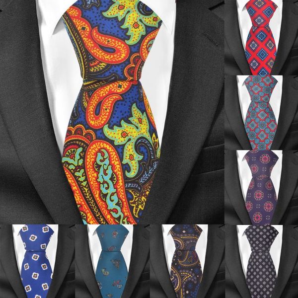 

neck ties floral print tie for men women classic fashion wedding casual mens neckties suits 7 cm width cravat, Blue;purple