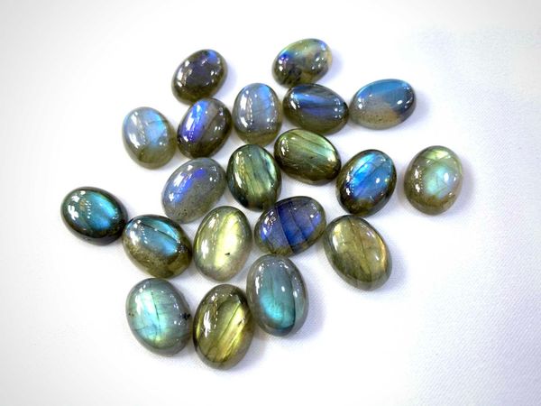 Labradorite natural Cabochão Gemstone Cab 13x18mm 12x16mm Oval 3 Pçs / Lot Diy Jóias Acessórios Genuine Stone H1015