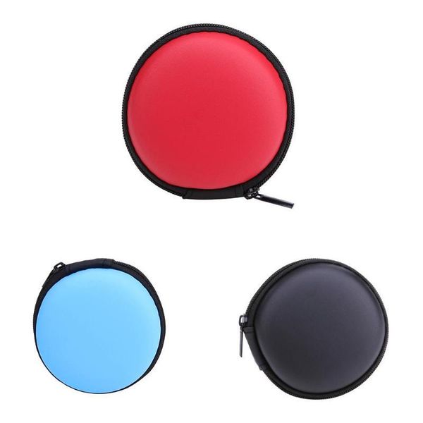 

storage boxes & bins mini round eva case headset bluetooth earphone cable box