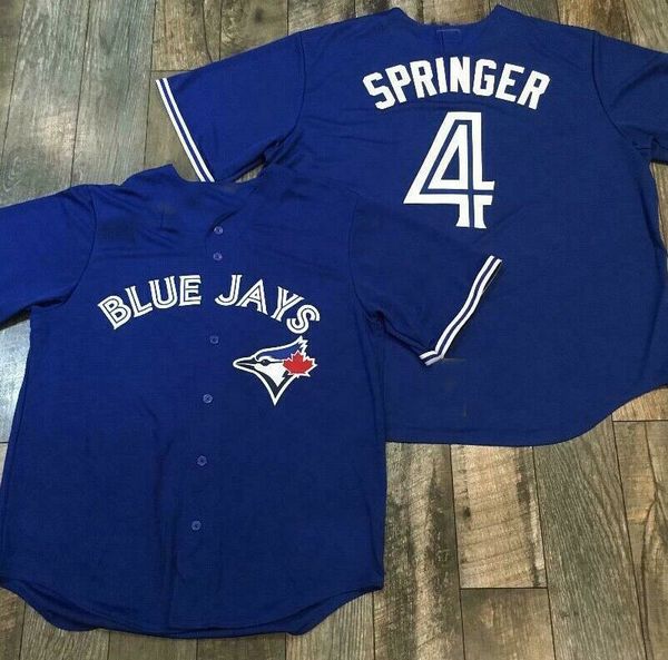 

custom george springer royal jersey men women kids youth baseball jersey, Black