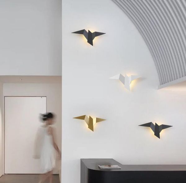 

gold asuka wall lamp bird background home indoor living room bedroom creative fashion lighting modern glass ball lights led lamps