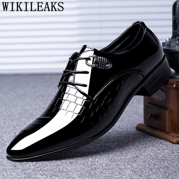 

dress shoes black designer formal oxford for men wedding leather italy pointed toe mens 2021 sapato masculino