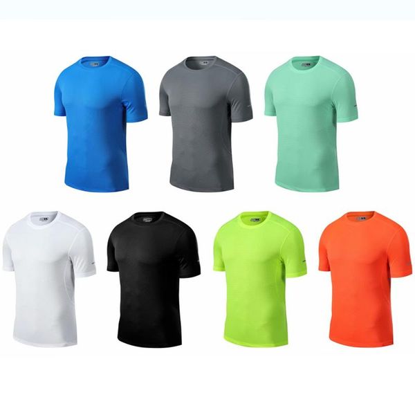 

running jerseys casual men summer outdoor t-shirt man sports plus size quick-dry breathable, Black;blue