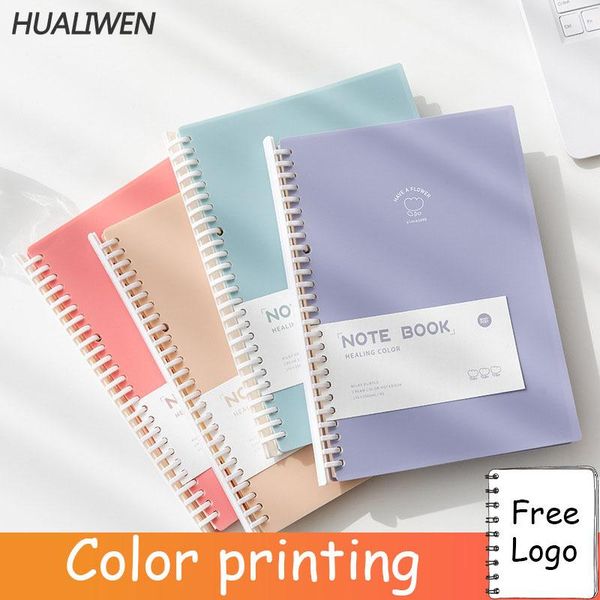 

notepads 5a/5b large-capacity horizontal line inner page easy to disassemble and replace the core loose-leaf office student notebook, Purple;pink