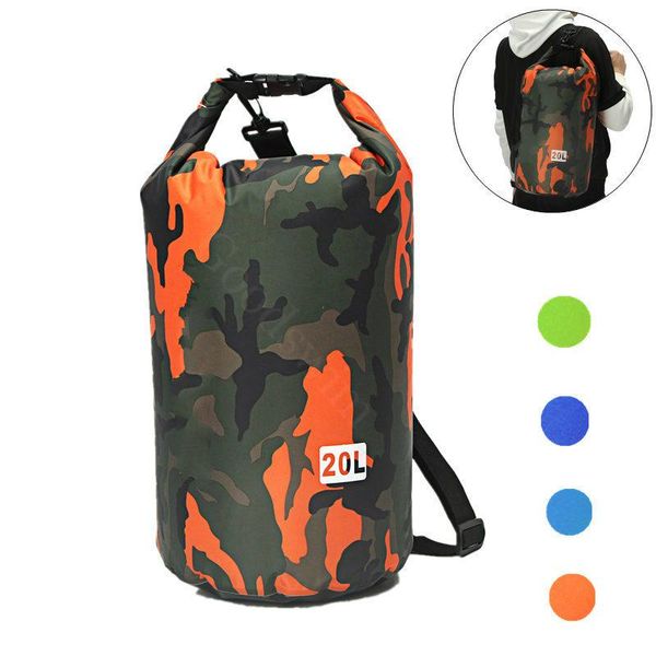 

pool & accessories waterproof swimming bag 20l rafting storage dry with adjustable strap hook river trekking camping organizer