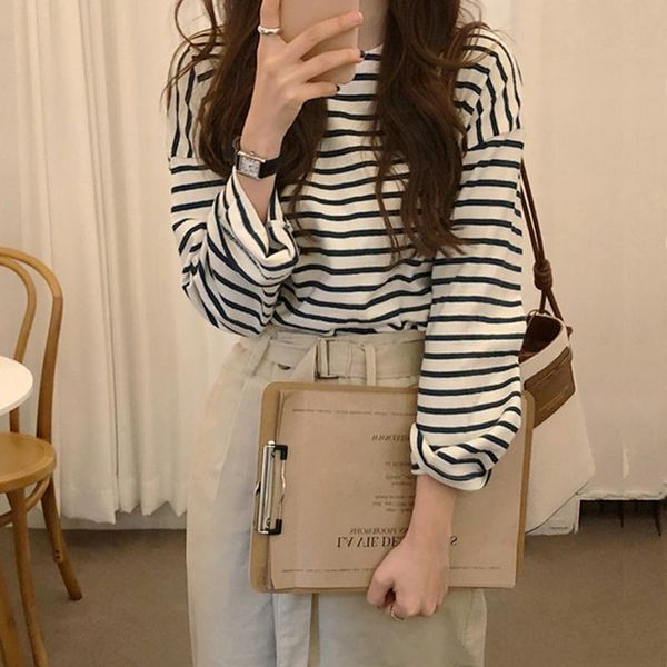 

women's t-shirt spring t shirt women elasticity korean style tee woman clothes slim tshirt female skinny long sleeve, White