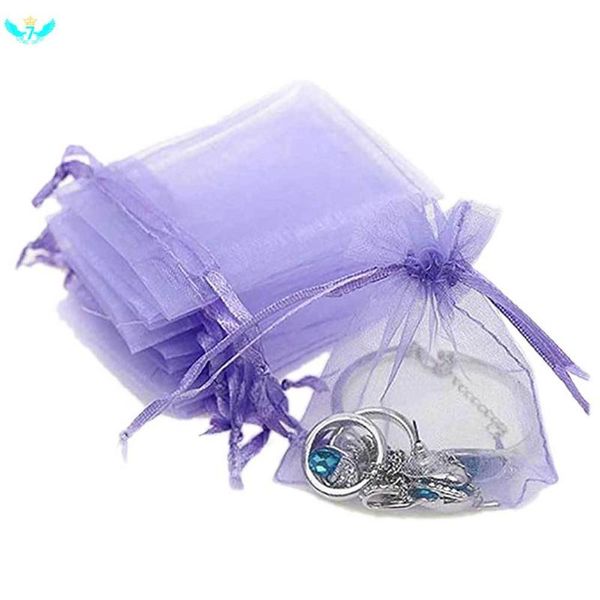 

storage bags 100pcs organza gift sheer drawstring wedding party favor candy jewelry pouches