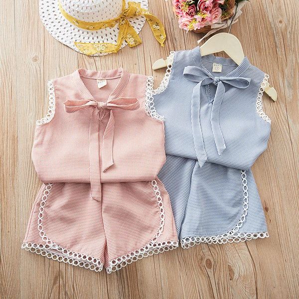 

girls summer suit 2021 korean style clothes cozy baby fashionable vest shorts two-piece (pant) clothing sets, White