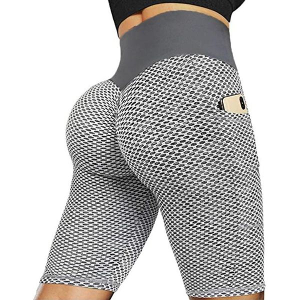 

high waist yoga shorts bufitness mesh short gym scrunch women workout leggings with pocket energy running sports outfit