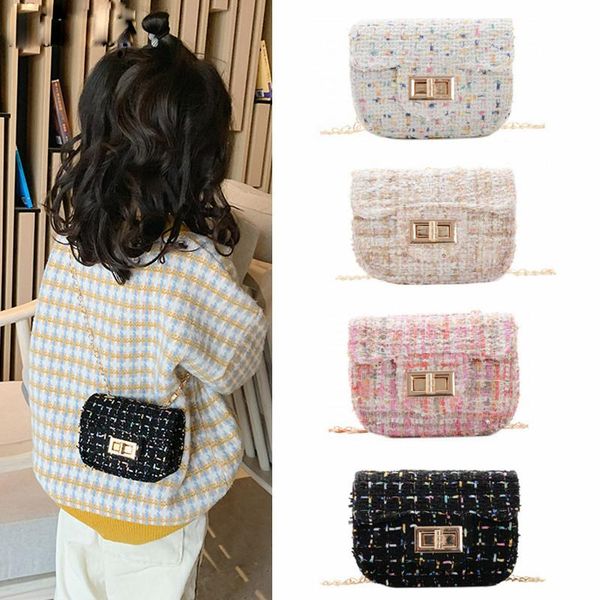 

purse baby mini purses and handbags small wallet luxury woolen kids cross body bag girls clutch bolsa gift, White