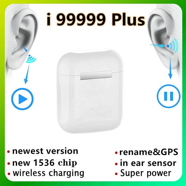 

i99999 plus tws wireless earphone rename bluetooth earbuds i99999 plus android pk i9000 pro i90000 max headphone ear phones
