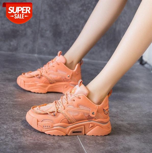 

black old shoes female ins trend harajuku korean version of the fire thick-soled casual net red student women's #5w8y