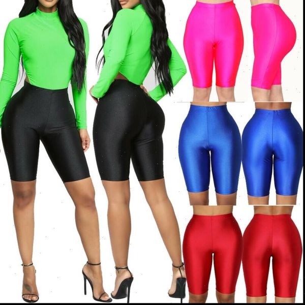 

womens short women skinny shorts tight fashion bike workout spandex leggins knee length trousers summer slim, White;black