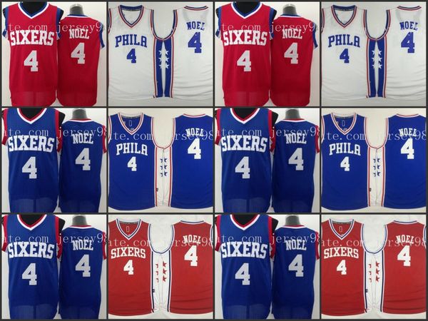 

philadelphia 76ers red 4 nerlens noel men basketball jersey, Black