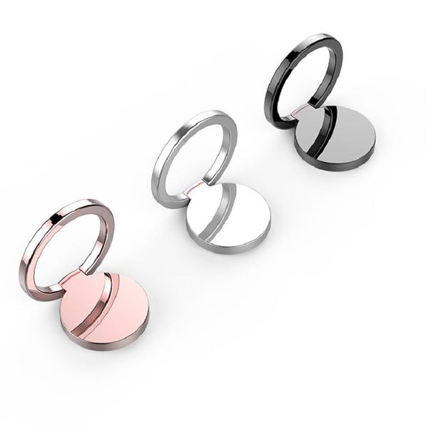 

luxury metal phone smartphone stand holder magnetic car mount cell smart round mounts & holders