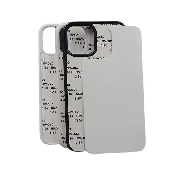 

diy blank 2d sublimation tpu pc phone cases for iphone 13 12 11 pro max se x xr xs with aluminum inserts case