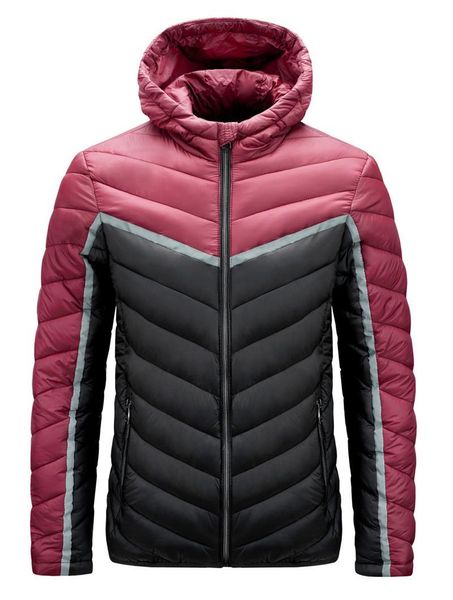 

men's down & parkas winter men parka casual mens jacket autumn fashion color patchwork outwear warm hooded coat male slim fitness, Black