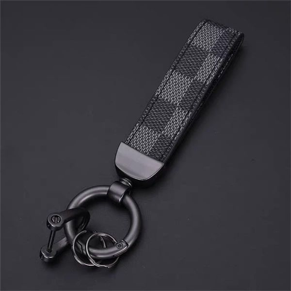

keychains square pattern leather luxury leder lanyard keychain car key rings for women fashion accessory keyrings gifts, Silver