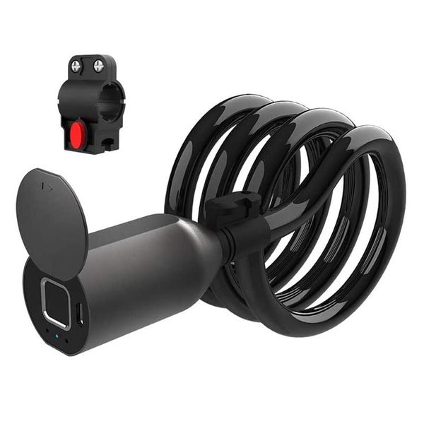

bike locks fingerprint bicycle steel cable lock electric mountain anti-theft waterproof