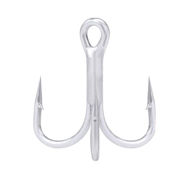 

fishing hooks proberos 10pcs hook metal high strength 4x steel matte tin treble for pike salmon bass shad herring muskie