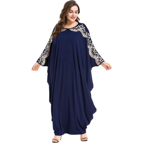 

ethnic clothing muslim dress women bat sleeve gown large size abaya fashion dubai turkey long dresses, Red