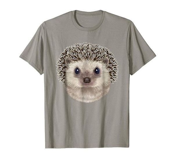 

men's t-shirts 2021 summer t-shirt cute hedgehog face print pattern street hip-hop retro cotton o-neck high-quality oversized top, White;black