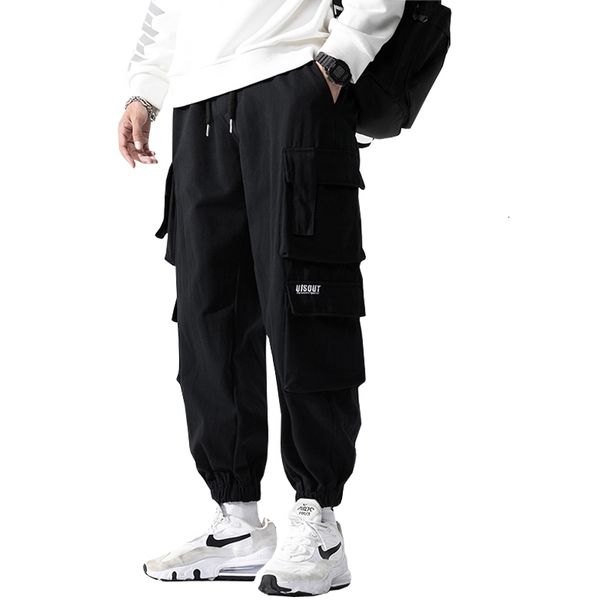 

men's pants men cargo pnats loose muti pockets fashion casual joggers track streetwear trouser mens hip hop harem e7uq, Black