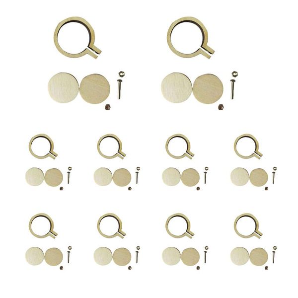 

other arts and crafts 10pcs round embroidery hoop wooden cross stitch frame multi-purposes ring for sewing jewelry making diy painting