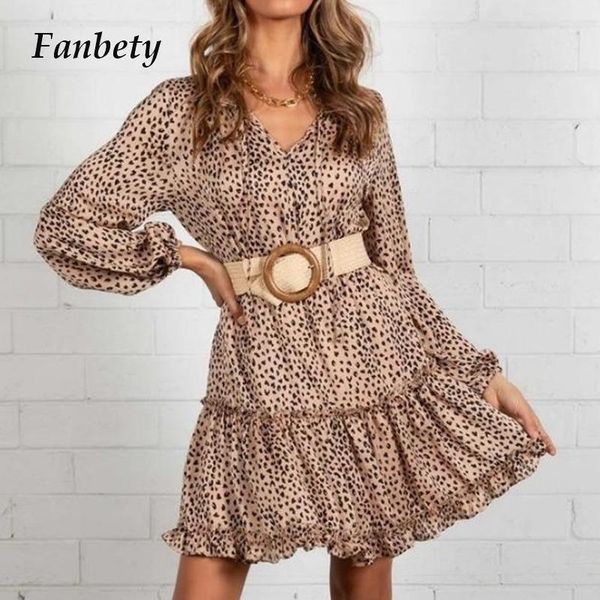 

neck split women leopard print party dress autumn elegant vintage polka dot club mini female vestidos casual dresses, Black;gray