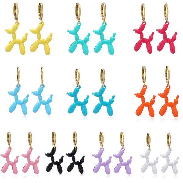 

new balloon dog pendant dangle earrings fashion korean jewelry earrings, Silver