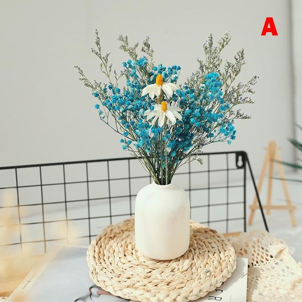 

gypsophila dried flower bouquet with porcelain vase flowers branches stems greenery decor hanw88 decorative & wreaths