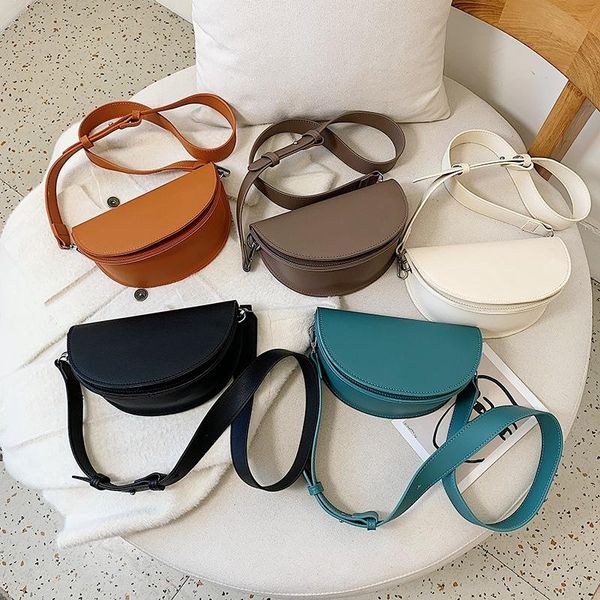 

evening bags female messenger bag waterproof fashion youth girl shoulder pu leather personality everyday small wide strap