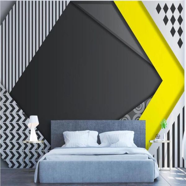 

wallpapers drop custom large 3d nordic minimalist personality geometric background wall painting decorative wallpaper