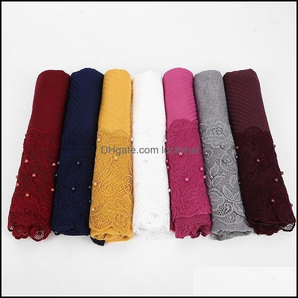 

bandanas wraps hats, & gloves fashion aessories red yellow black white pleated lace floral hijab scarf shawl women pearl crinkle muslim head, Blue;gray
