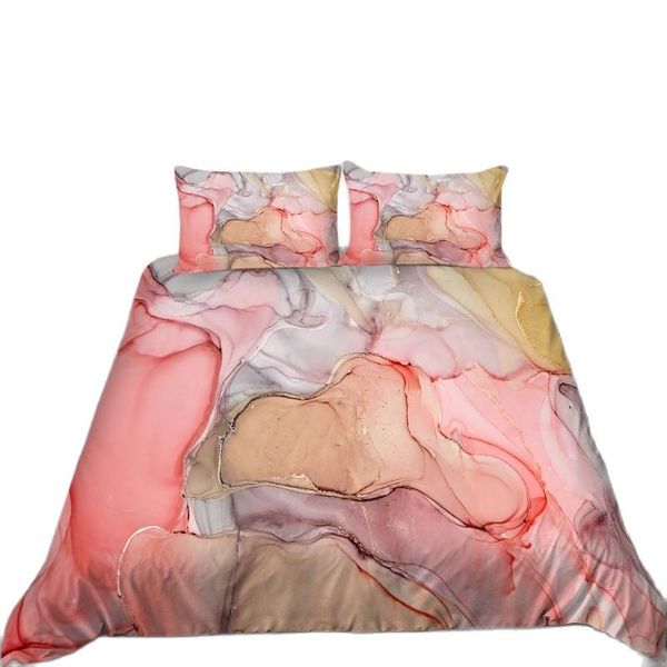 

bedding sets marble pattern set bedroom decor girls boys gifts duvet comforter quilts cover 2/3 pieces bedspread with pillowcases