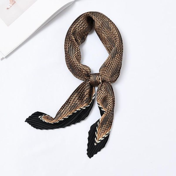 

scarves fashion designer women square silk neck female elegant leopard print hair band lady pleated scarfs head scarf bandana, Blue;gray