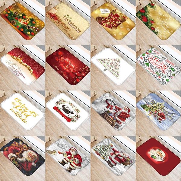 

carpets mat in hallway kitchen rubber doormat merry christmas santa claus home decor living room rug anti-slip dustproof carpet 48236