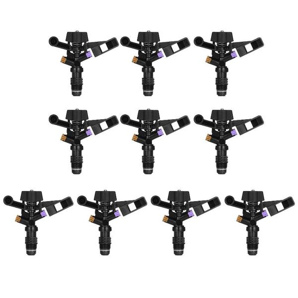 

watering equipments 2pcs 1/2 inch impact sprinkler automatic irrigation plastic head with 2 nozzles for lawn yard garden