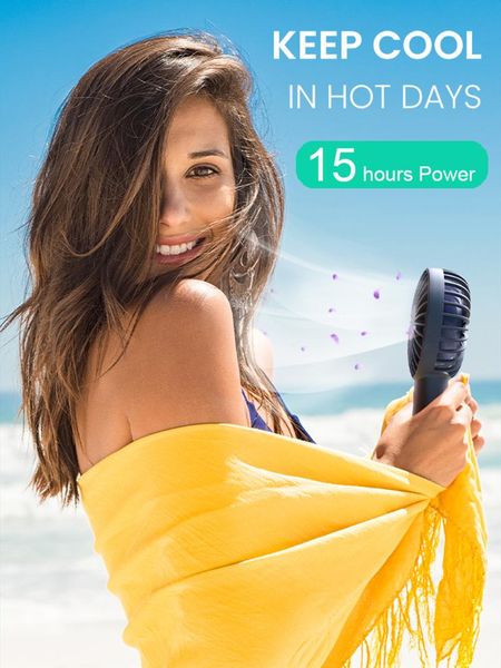 

electric fans jisulife mini portable usb fan strong wind and silent 4000mah rechargeable battery handheld cooling air conditioning