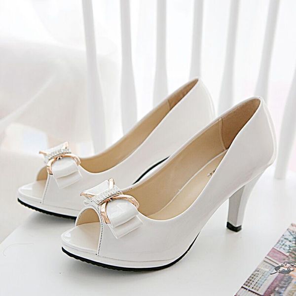 

34-40 size summer women shoe 7cm-8cm heel height open toe sandals cover peep-toe thin shoes lady, Black