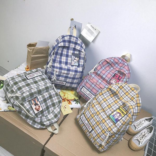 

backpack jiulin female schoolbag round contrast-color -designed women